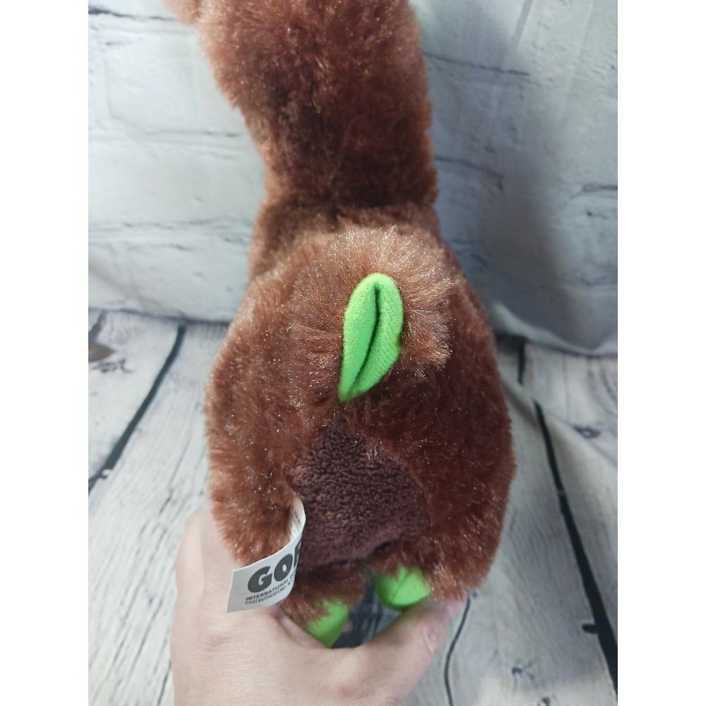 Goffa 13" Brown Llama Alpaca Plush Toy – Green Face & Feet Stuffed Animal Kawaii - Picture 6 of 6